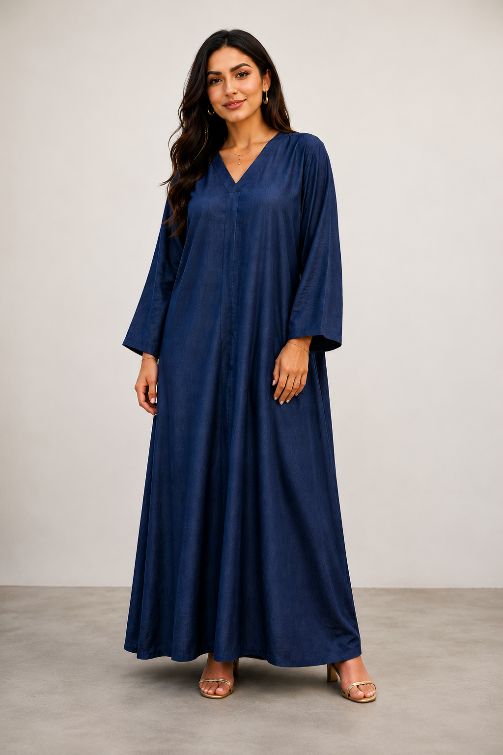 Abaya oversize en coton effet jean