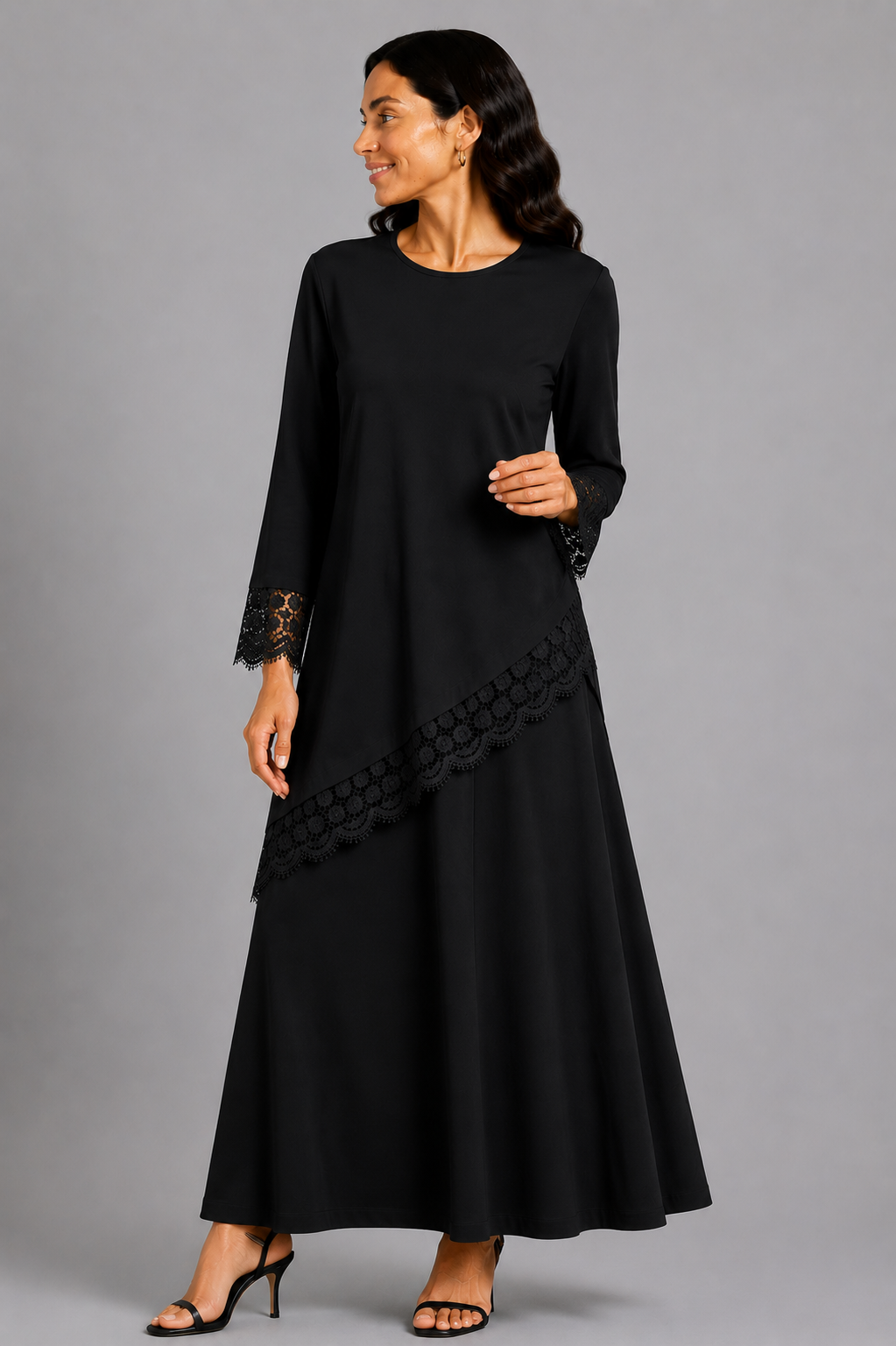 Ensemble jupe Élégance Dentelle Noir – Image 3