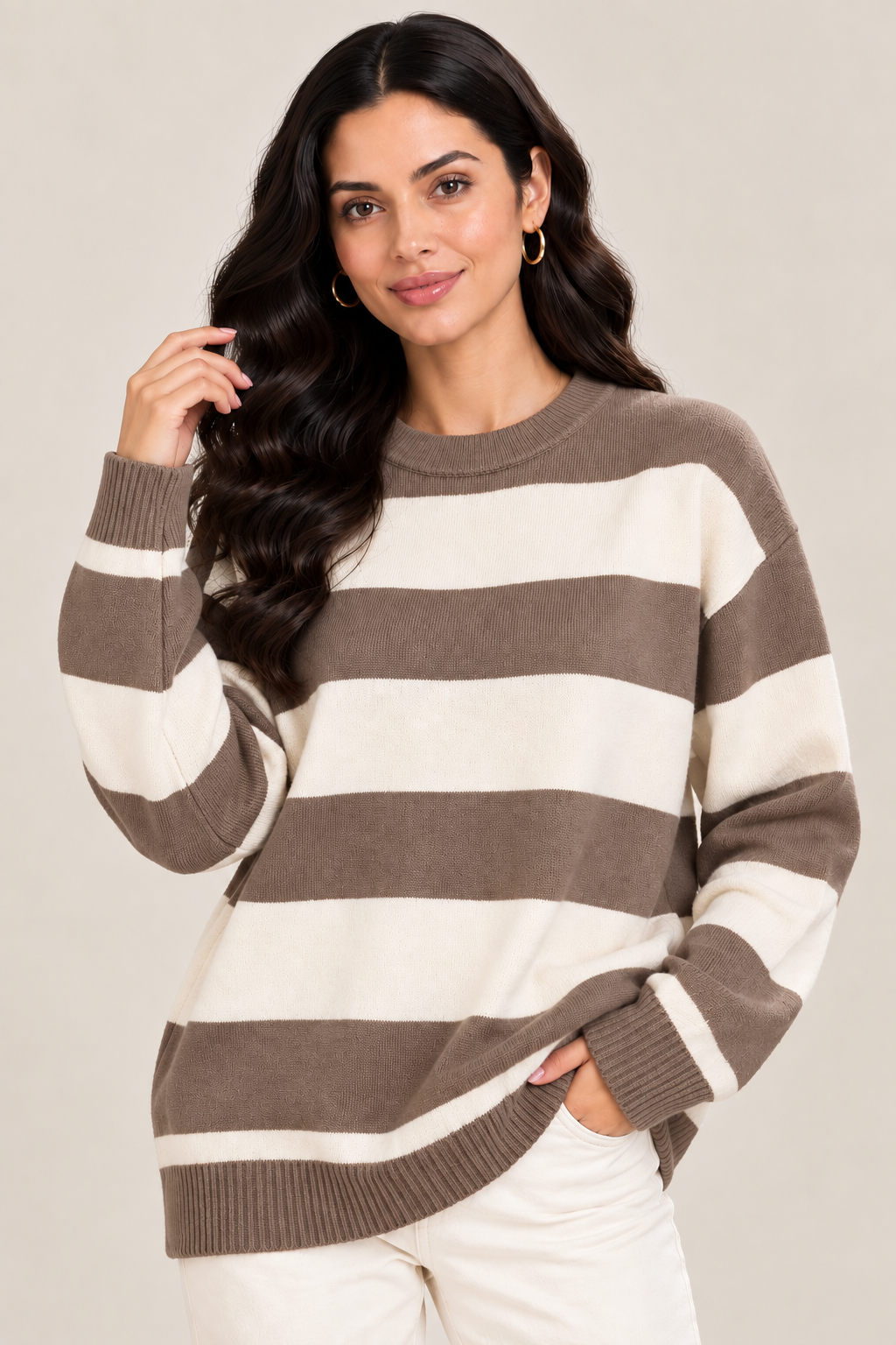Pull Oversize Rayé – Image 2